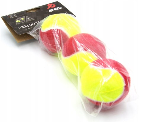 PIŁKA TENIS ZIEMNY ENERO 3SZT KOLOR
