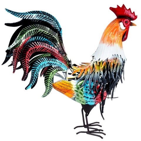PROGARDEN Figurka ogrodowa metalowa kogut 39x12x40 cm