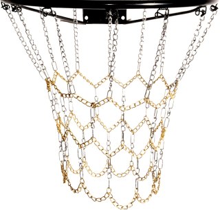 STALOWA SIATKA ŁAŃCUCHOWA DO OBRĘCZY KOSZ 12 UCHWYTÓW ENERO