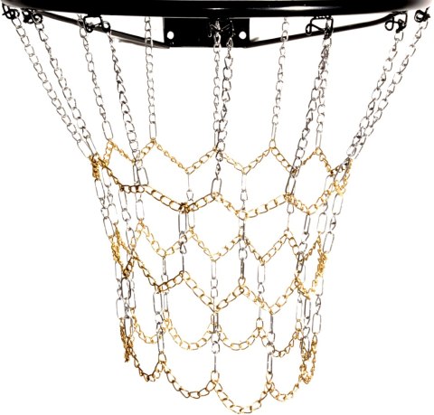 STALOWA SIATKA ŁAŃCUCHOWA DO OBRĘCZY KOSZ 12 UCHWYTÓW ENERO