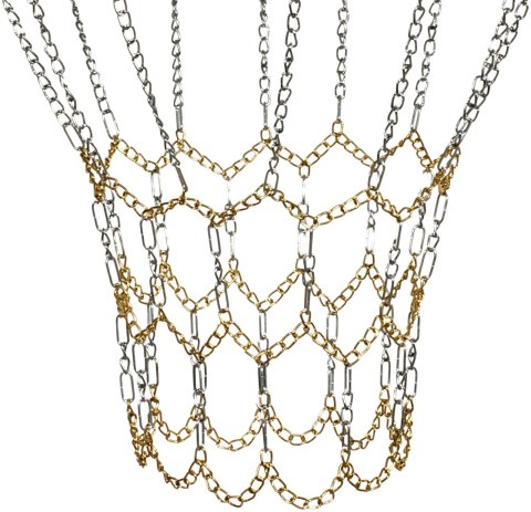 STALOWA SIATKA ŁAŃCUCHOWA DO OBRĘCZY KOSZ 12 UCHWYTÓW ENERO