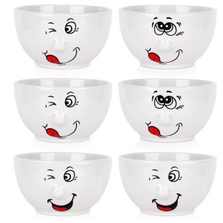 Grupa Orion Sp. z o.o. Miseczki Ceramiczne 13,5 cm 550 ml Zestaw 6 szt Buźki SIAKI COLLECTION