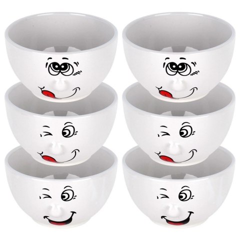 Grupa Orion Sp. z o.o. Miseczki Ceramiczne 13,5 cm 550 ml Zestaw 6 szt Buźki SIAKI COLLECTION