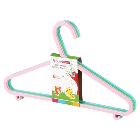 AM/63 Wieszaki na Ubrania Dziecięce 6 szt STORAGE SOLUTIONS Wytrzymałe 29 x 17 cm