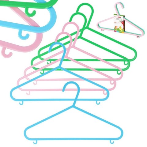 AM/63 Wieszaki na Ubrania Dziecięce 6 szt STORAGE SOLUTIONS Wytrzymałe 29 x 17 cm