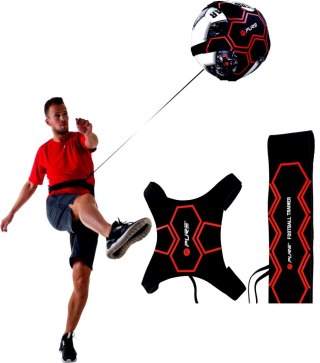 TRENAŻER DO PIŁKI NOŻNEJ Z GUMĄ BLACK RED PURE 2 IMPROVE