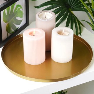 Grupa Orion Sp. z o.o. Podstawka pod kompozycje dekoracyjne świece metalowa złota 30 cm