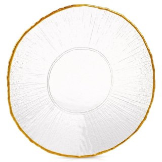 Vilde Talerz deserowy szklany złoty 21 cm