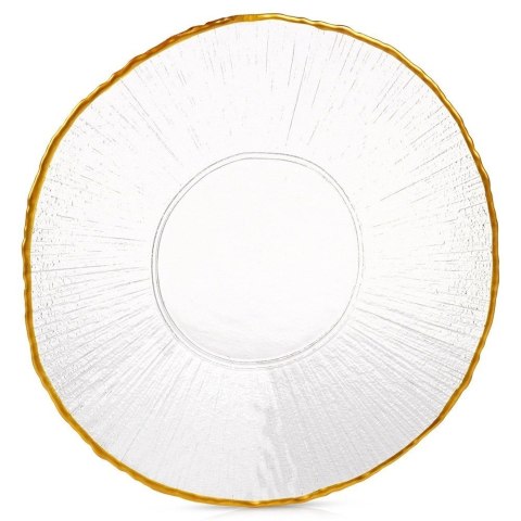 Vilde Talerz deserowy szklany złoty 21 cm