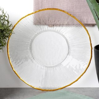 Vilde Talerz deserowy szklany złoty 21 cm