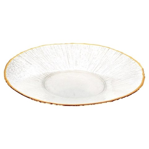 Vilde Talerz deserowy szklany złoty 21 cm