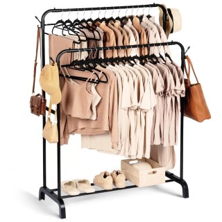 Grupa Orion Sp. z o.o. Wiekszak na Ubrania Loft Stojący Metalowy Czarny Pionowy VILDE 110x45x152cm