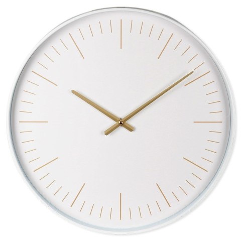 Grupa Orion Sp. z o.o. Zegar Ścienny 50 cm VILDE Okrągły Biały Duży Złote Wskazówki Cichy