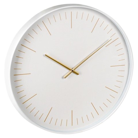 Grupa Orion Sp. z o.o. Zegar Ścienny 50 cm VILDE Okrągły Biały Duży Złote Wskazówki Cichy