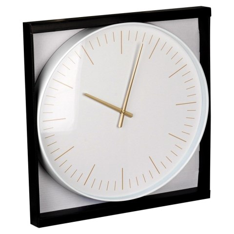 Grupa Orion Sp. z o.o. Zegar Ścienny 50 cm VILDE Okrągły Biały Duży Złote Wskazówki Cichy