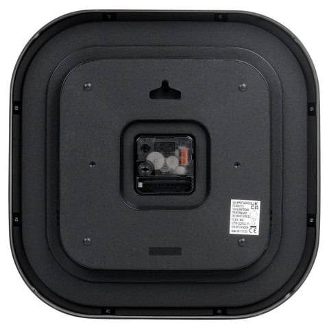 Grupa Orion Sp. z o.o. Zegar Ścienny 30 cm VILDE Kwadratowy Czarno-Złoty Tworzywo Ozdobny