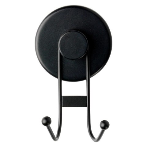 AM/63 Haczyk wieszak metalowy czarny na przyssawkę podwójny 6,5x5,5x10 cm