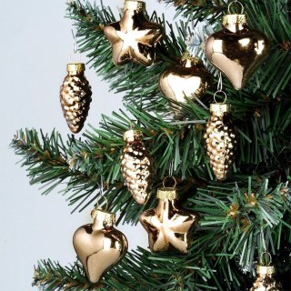 Grupa Orion Sp. z o.o. Bombki choinkowe szklane złote 4/4,5 cm 12 szt.