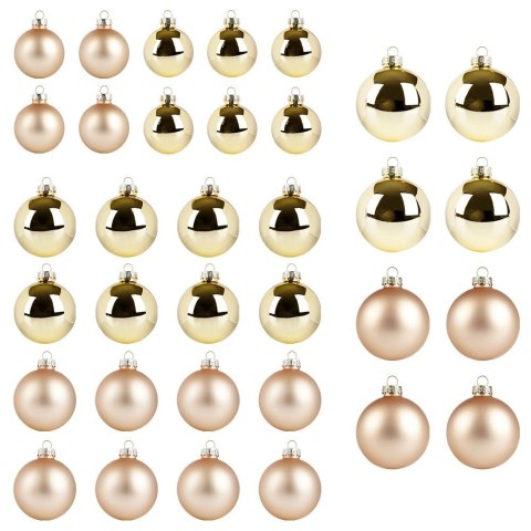 Grupa Orion Sp. z o.o. Bombki choinkowe szklane złote 4/5/6 cm 34 szt.