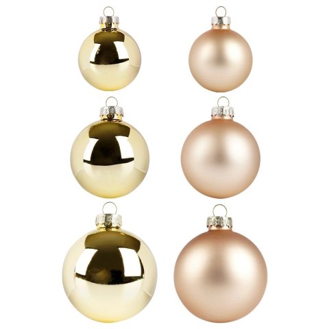 Grupa Orion Sp. z o.o. Bombki choinkowe szklane złote 4/5/6 cm 34 szt.