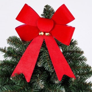 Grupa Orion Sp. z o.o. Kokarda dekoracyjna świąteczna welurowa 22x32 cm