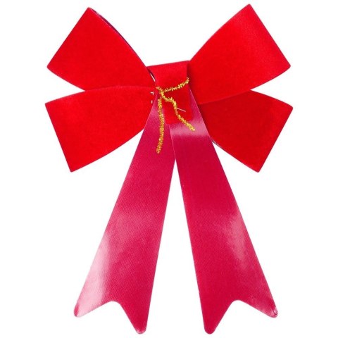 Grupa Orion Sp. z o.o. Kokarda dekoracyjna świąteczna welurowa 22x32 cm