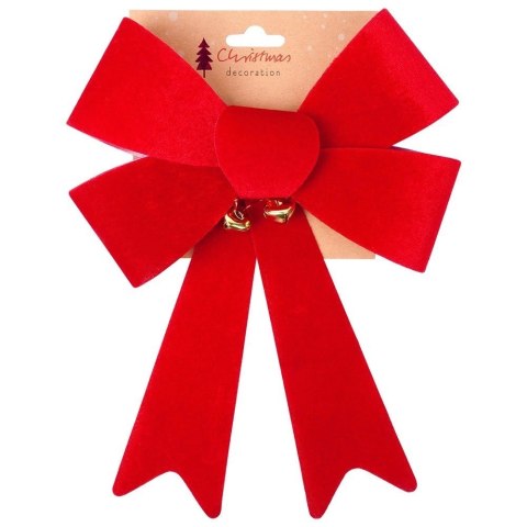 Grupa Orion Sp. z o.o. Kokarda dekoracyjna świąteczna welurowa 22x32 cm