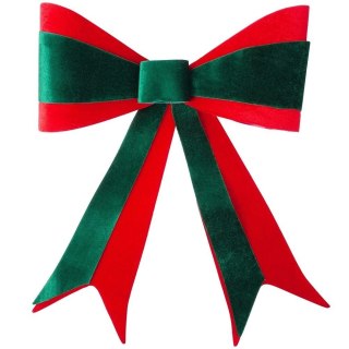 Grupa Orion Sp. z o.o. Kokarda dekoracyjna świąteczna welurowa 33x46 cm