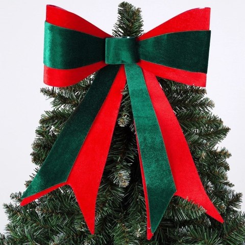 Grupa Orion Sp. z o.o. Kokarda dekoracyjna świąteczna welurowa 33x46 cm