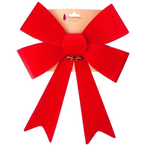 Grupa Orion Sp. z o.o. Kokarda dekoracyjna świąteczna welurowa 35x46 cm