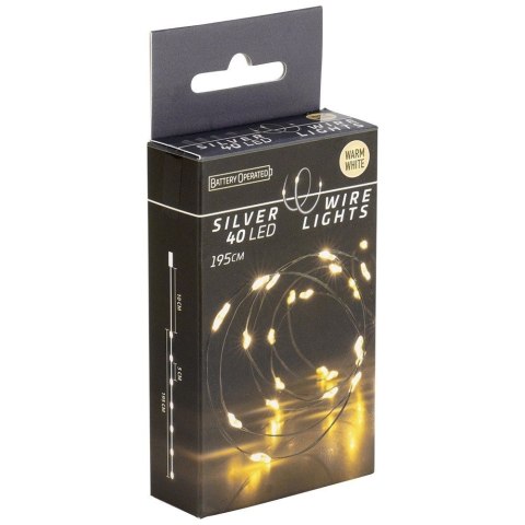 Grupa Orion Sp. z o.o. Lampki choinkowe druciki 40 LED, 195 cm