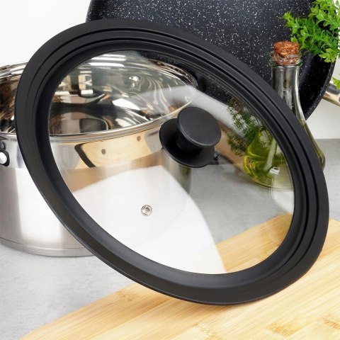 Grupa Orion Sp. z o.o. Pokrywka szklana silikonowa uniwersalna 28/30/32 cm