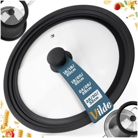 Grupa Orion Sp. z o.o. Pokrywka szklana silikonowa uniwersalna 28/30/32 cm