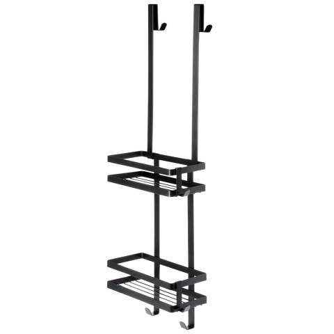 Grupa Orion Sp. z o.o. Półka pod prysznic metalowa czarna zawieszana 23x10,5x75 cm