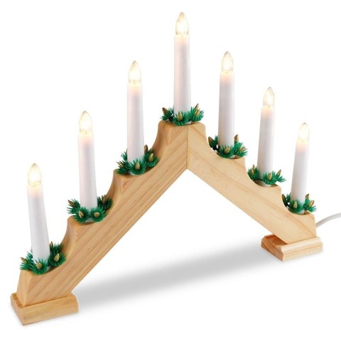 Grupa Orion Sp. z o.o. Świecznik adwentowy drewniany na 7 świeczek 41,5x29 cm