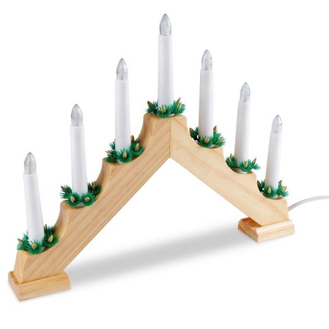 Grupa Orion Sp. z o.o. Świecznik adwentowy drewniany na 7 świeczek 41,5x29 cm