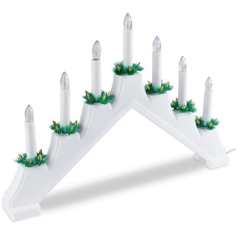Grupa Orion Sp. z o.o. Świecznik adwentowy na 7 świeczek biały 41,5x29 cm