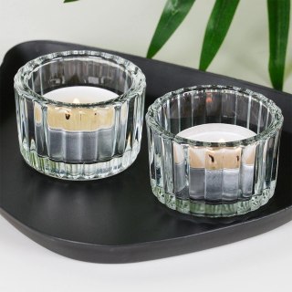 Grupa Orion Sp. z o.o. Świecznik szklany na tealight 5,7 cm 2 szt.