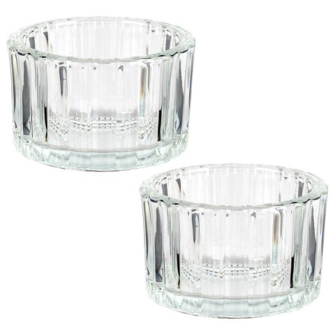 Grupa Orion Sp. z o.o. Świecznik szklany na tealight 5,7 cm 2 szt.