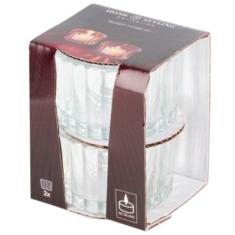 Grupa Orion Sp. z o.o. Świecznik szklany na tealight 5,7 cm 2 szt.