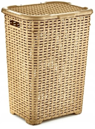 Kosz na bieliznę RATTAN 45l-beżowy 400x316x550