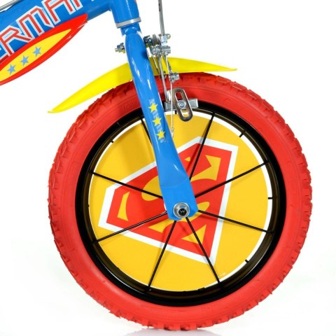 Kubisport Rower dziecięcy Dino SUPERMAN 14" 2024 niebieski