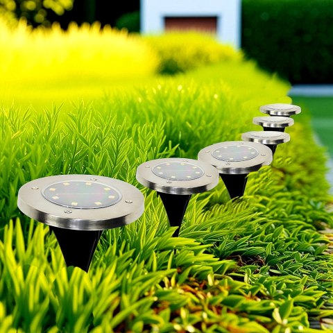 LAMPA SOLARNA 8 LED SMD DO WBICIA W PODŁOŻE KPL.12SZT