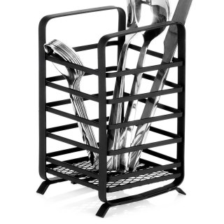 VLACHOS BROS S.A IMPORTS (NAVA),Valantis Vlachos Ociekacz stojak na sztućce metalowy czarny MISTY 17,5 cm