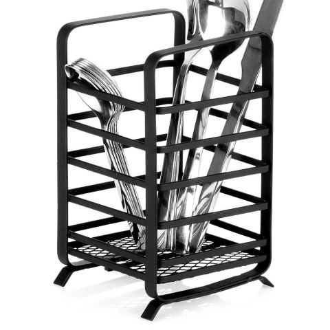VLACHOS BROS S.A IMPORTS (NAVA),Valantis Vlachos Ociekacz stojak na sztućce metalowy czarny MISTY 17,5 cm