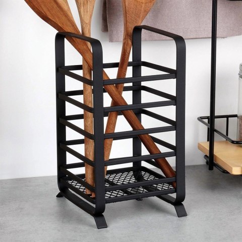 VLACHOS BROS S.A IMPORTS (NAVA),Valantis Vlachos Ociekacz stojak na sztućce metalowy czarny MISTY 17,5 cm