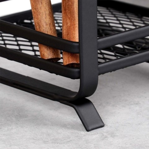 VLACHOS BROS S.A IMPORTS (NAVA),Valantis Vlachos Ociekacz stojak na sztućce metalowy czarny MISTY 17,5 cm