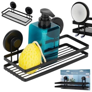 Grupa Orion Sp. z o.o. Półka pod Prysznic Ścienna Metalowa Czarna BATHROOM SOLUTIONS 25x10x8,5 cm