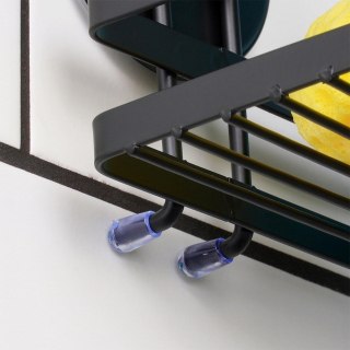 Grupa Orion Sp. z o.o. Półka pod Prysznic Ścienna Metalowa Czarna BATHROOM SOLUTIONS 25x10x8,5 cm