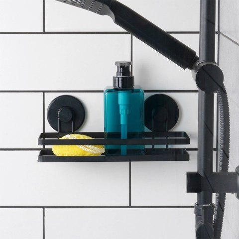 Grupa Orion Sp. z o.o. Półka pod Prysznic Ścienna Metalowa Czarna BATHROOM SOLUTIONS 25x10x8,5 cm